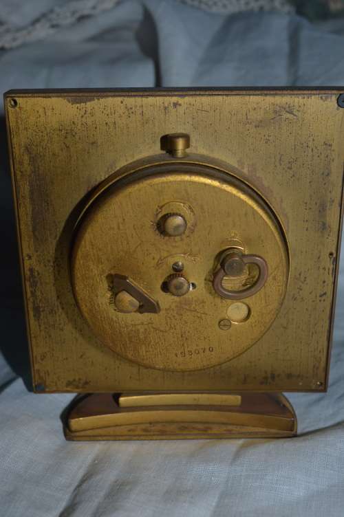 Looping Swiss 8 Day desk clock with alarm working