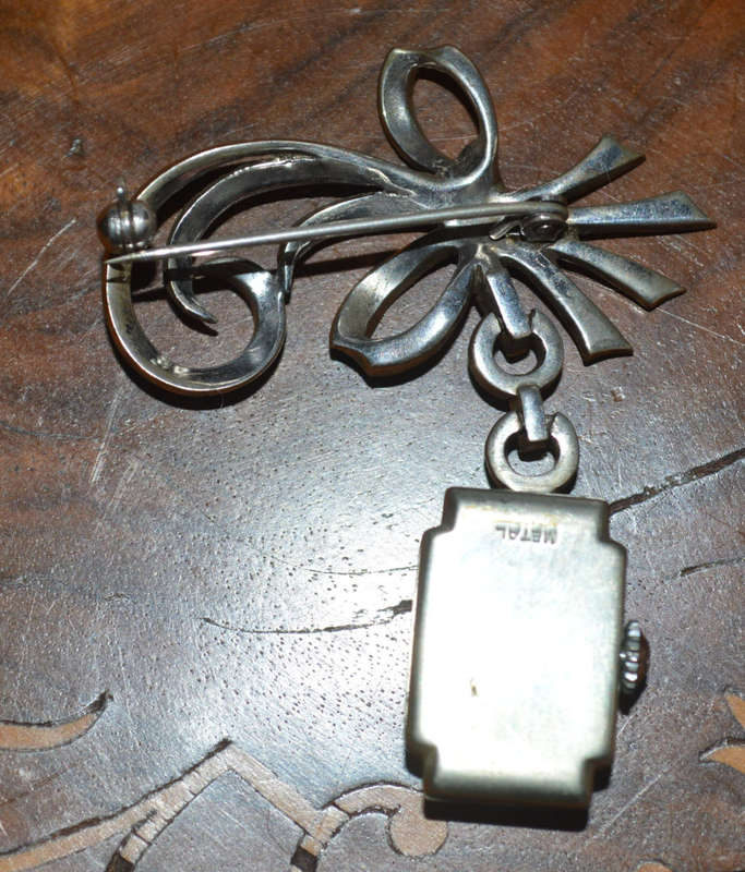Bucherer Marcasite watch brooch STUNNING Reduced