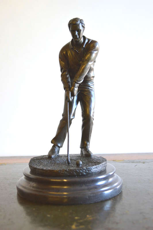 Bronze golf player. would make a lovely gift or trophy