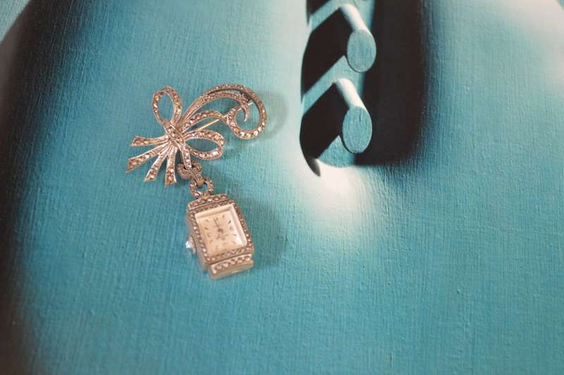 Bucherer Marcasite watch brooch STUNNING Reduced