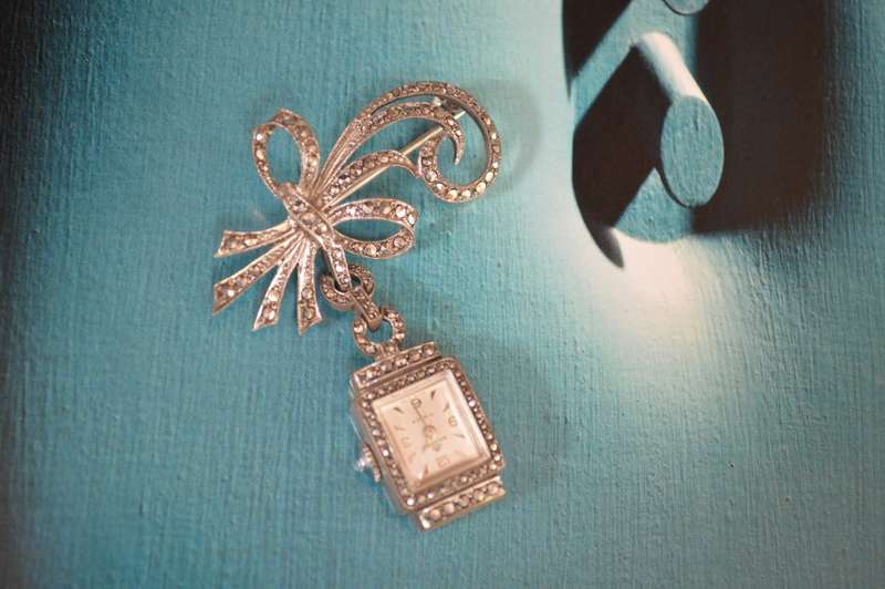 Bucherer Marcasite watch brooch STUNNING Reduced