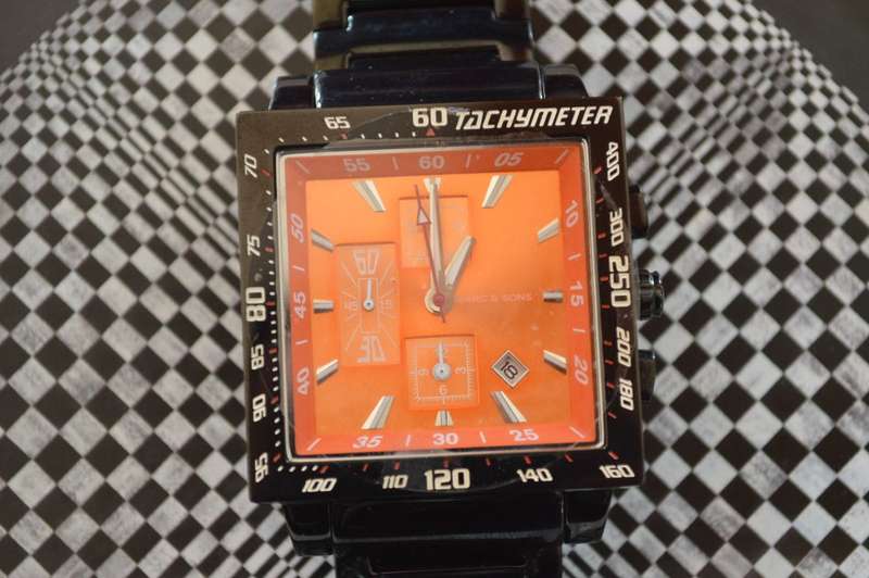 German Marc and Sons Men`s large Tachymeter chronograph  watch nos top Quality