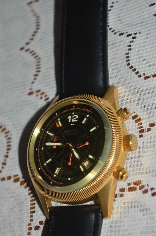 WEEKEND SPECIAL Cavadini XXL mens CHRONOGRAPH AVIATION  watch MAKE A BOLD STATMENT