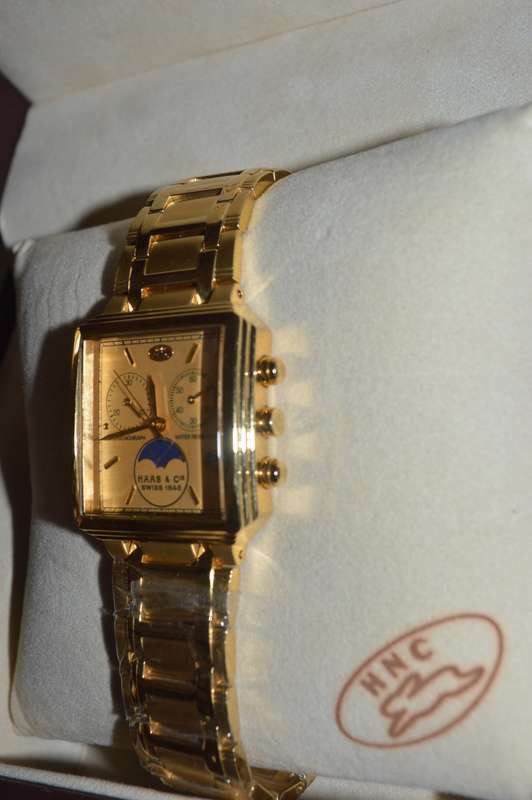 Men s Watches Haas and Cie SWISS chronograph and moonphase watch nos was listed for 2 950.00 on 17 Jan at 13 16 by kee63 in East London ID 576963561