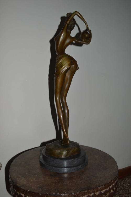 REDUCED Bronze African water girl height 58cm REDUCED weight 6.5kg