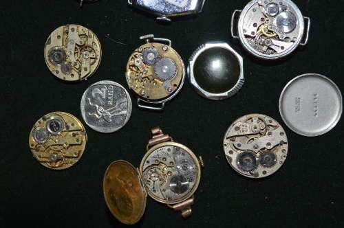 one lot of Buren x3 cyma Meda swiss and rexmonts watches for spares or repairs