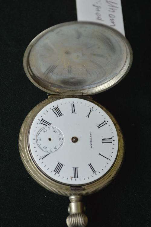 Waltham signed pocket watch with parts for repairs