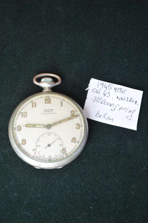 1945 WW2 Tissot pocket watch