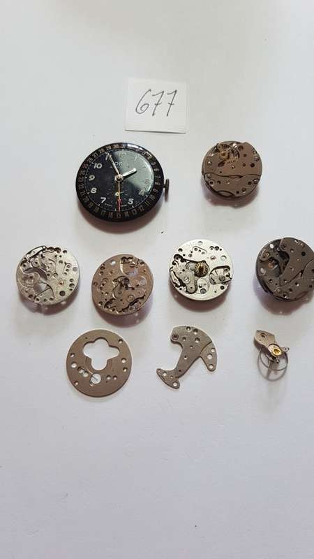 Oris 677 watch movement and 677 spared
