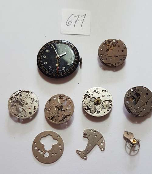 Oris 677 watch movement and 677 spared