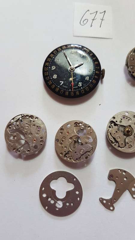 Oris 677 watch movement and 677 spared