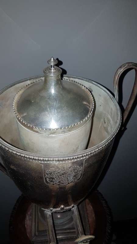 Rare 2 tap English Sheffield  silver plated Victorian Samovar (Adams style) 60cm##
