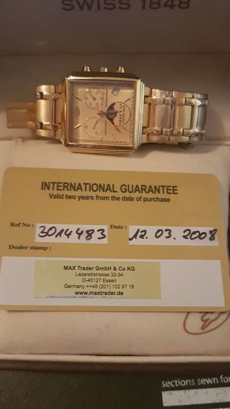 Haas and Cie SWISS chronograph and moonphase watch nos#WEEKEND SPECIAL