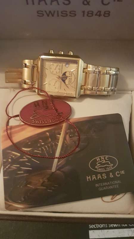 Haas and Cie SWISS chronograph and moonphase watch nos#WEEKEND SPECIAL