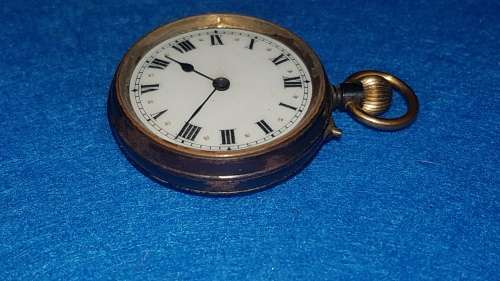 Swiss gun metal grey pocket watch