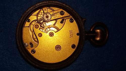 Swiss gun metal grey pocket watch