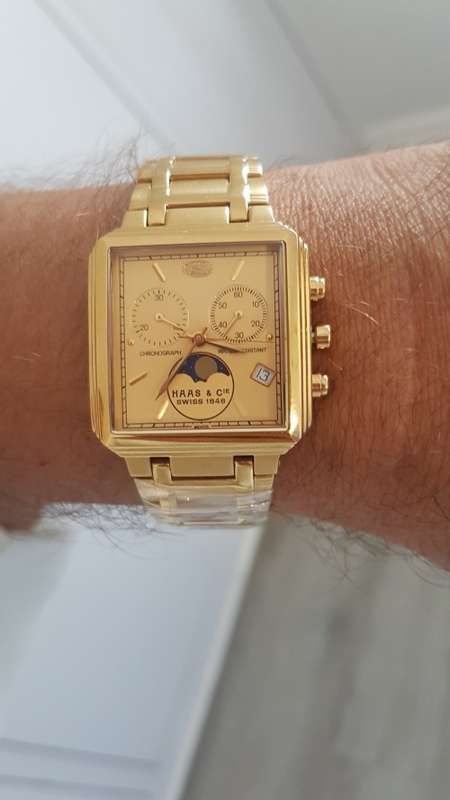 Haas and Cie SWISS chronograph and moonphase watch nos#WEEKEND SPECIAL