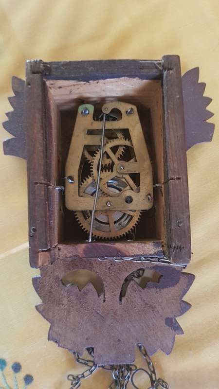Small black forest clock ticking