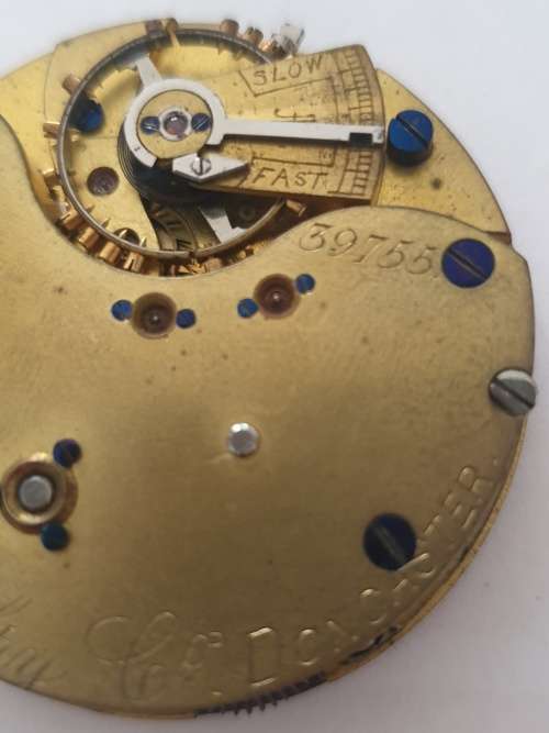 English Lever Stop Pocket Watch Movement. ` working `