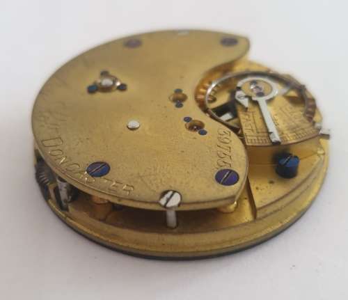 English Lever Stop Pocket Watch Movement. ` working `