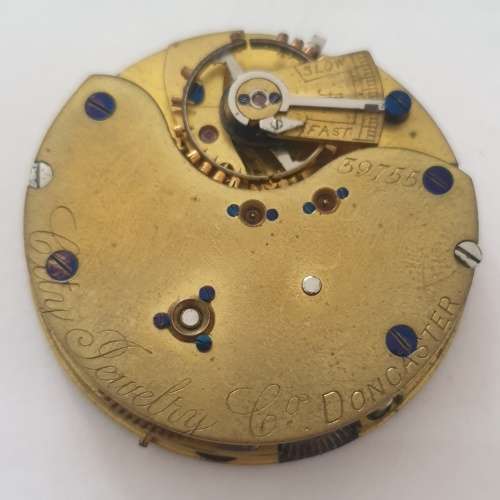 English Lever Stop Pocket Watch Movement. ` working `