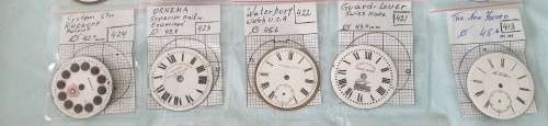 20 x Mixed Pocket Watch Used Dials.
