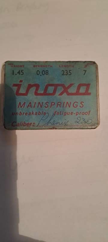 Inoxa Main spring as per pic