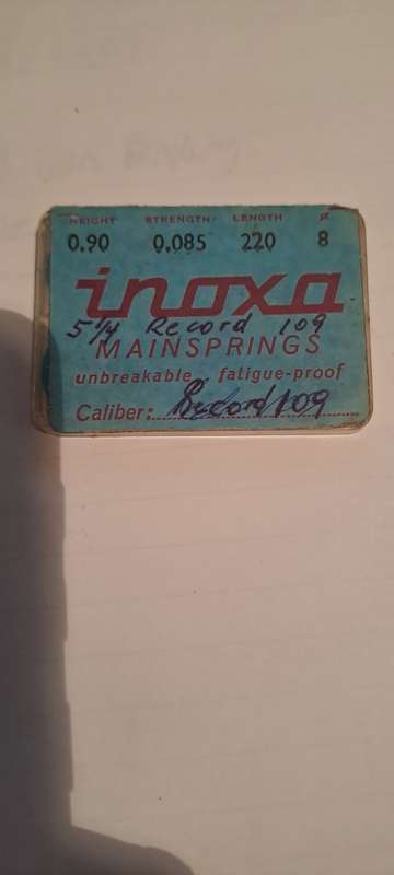 Inoxa Main spring as per pic