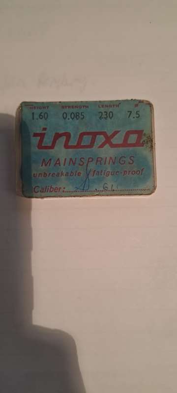 Inoxa Main spring as per pic