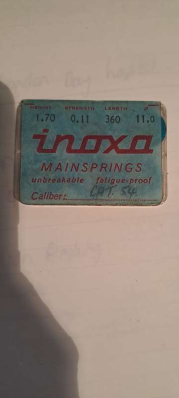 Inoxa Main spring as per pic