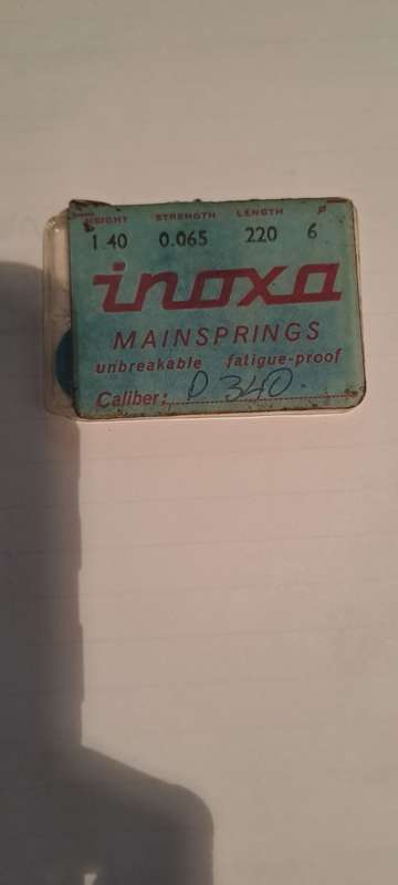 Inoxa Main spring as per pic