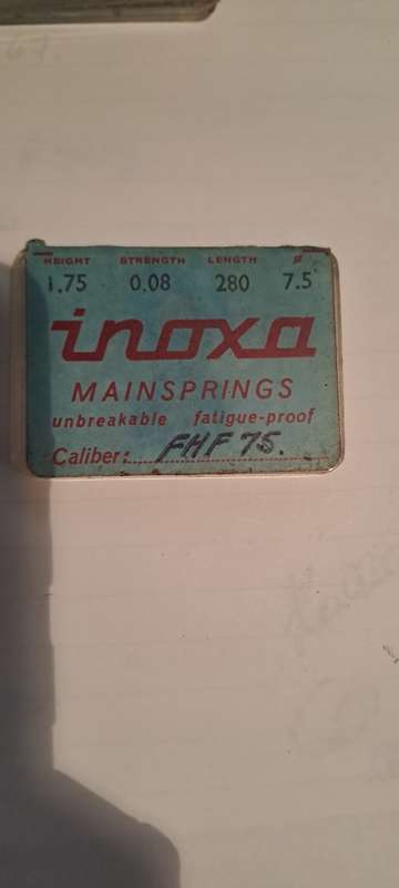 Inoxa FHF 75 main spring