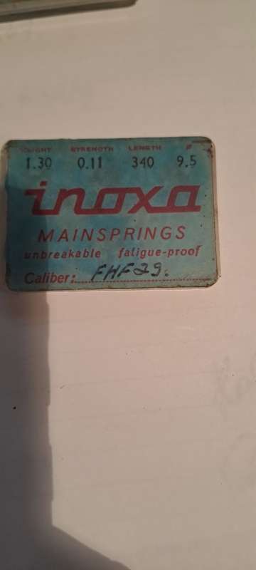 Inoxa FHF 29 main spring