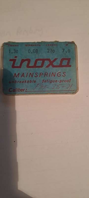 Inoxa FHF 35-21 main spring