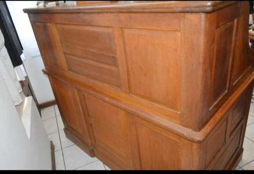 Large Edwardian solid oak S Shaped roll top desk...not your std run of the mill