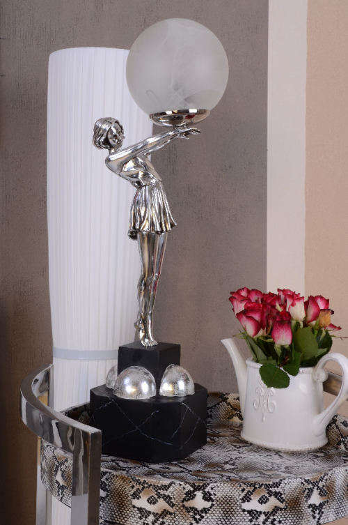 RARE TABLE LAMP ART DECO DANCER  56cm Tall