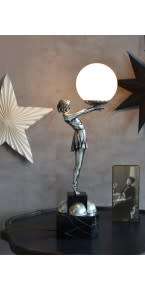 RARE TABLE LAMP ART DECO DANCER  56cm Tall