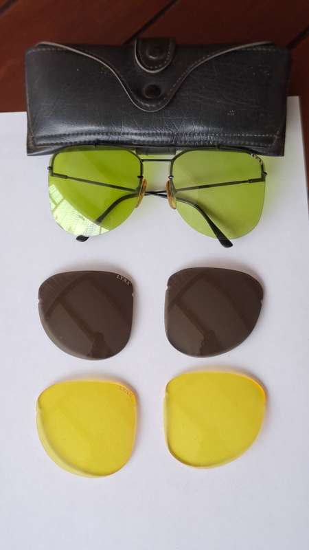 Vintage LYNX interchangeable Driving/ Aviation/Hunting glasses