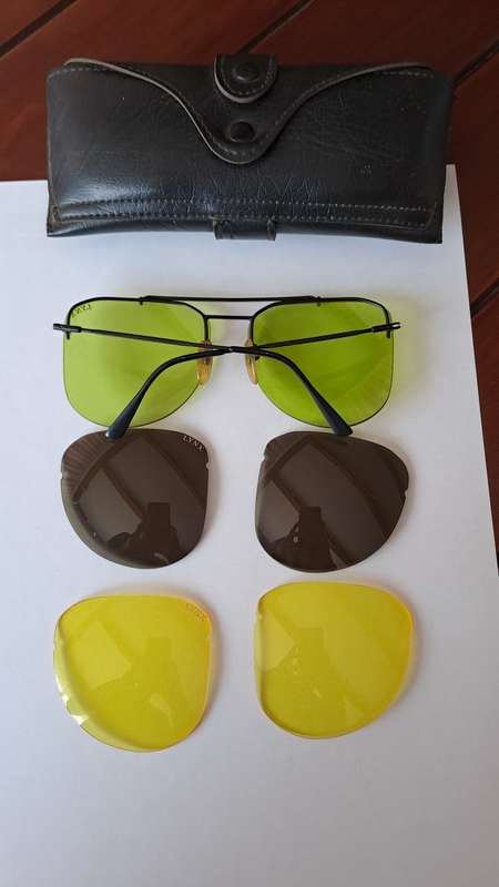 Vintage LYNX interchangeable Driving/ Aviation/Hunting glasses