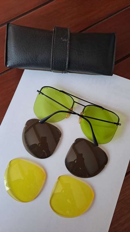 Vintage LYNX interchangeable Driving/ Aviation/Hunting glasses
