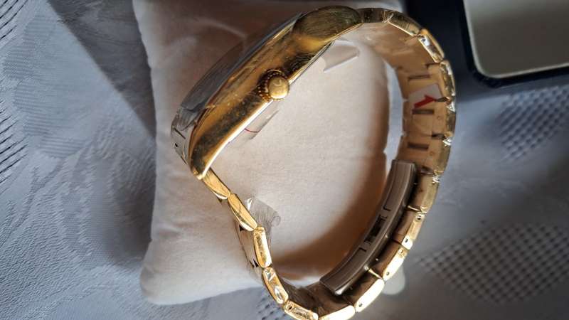Gold Plated Royal Flush Jacques Cantani mens dress watch