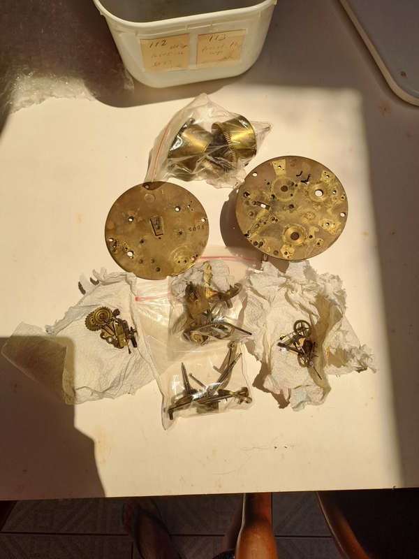 french clock movement with extras for spares or repairs