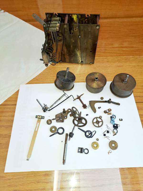French wall clock for spares or repairs