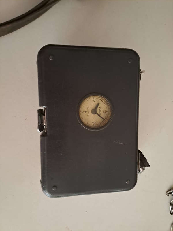 Amano Pro 500 night watchman clock in original leather case