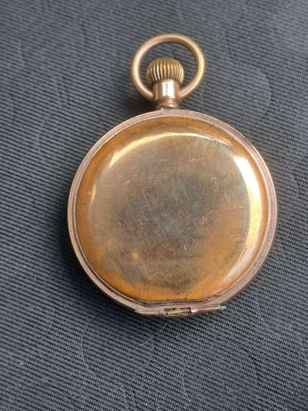 Swiss 14k chrono-adjustment swan neck pocket watch