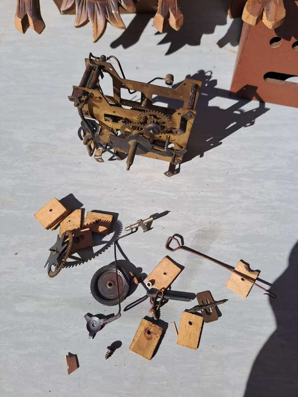 @x cuckoo clock housings as found