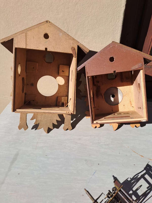 @x cuckoo clock housings as found
