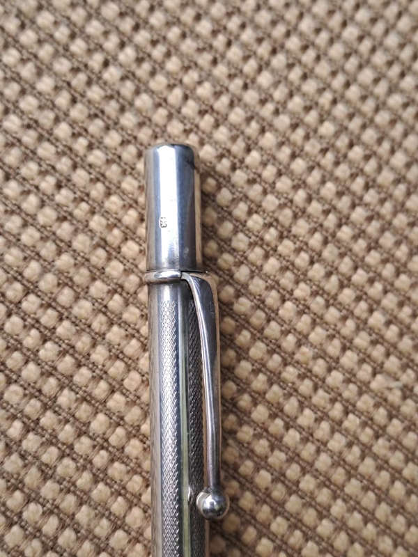 1946 Solid Silver Mechanical Pencil, Johnson Matthey & Co England.