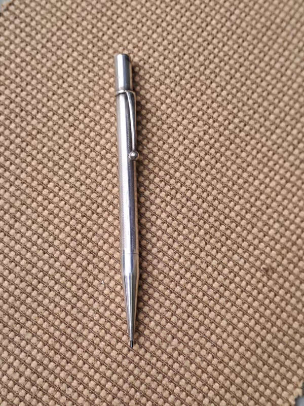1946 Solid Silver Mechanical Pencil, Johnson Matthey & Co England.
