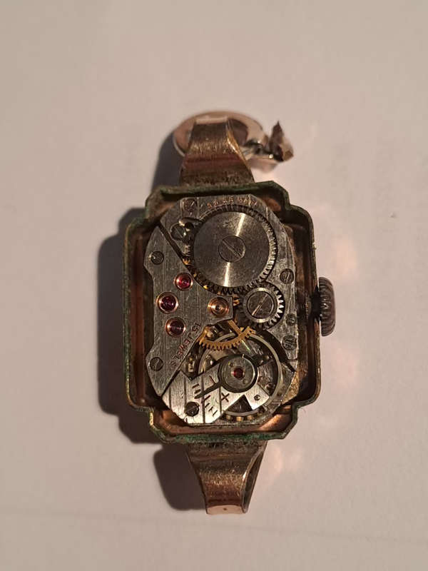 ladies Olma Swiss vintage rose gold plated watch working